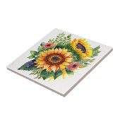 Zonnebloemen Boeket - Frans land Home Decor Tegeltje (Zijkant)