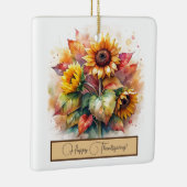 Zonnebloemen Boeket Happy Thanksgiving Ornament (Rechts)
