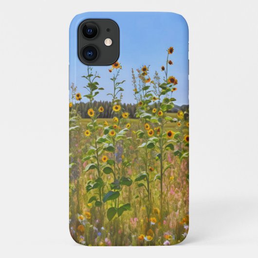 Zonnebloemen Boerderij Style Flower Art Phone Case (Achterkant)
