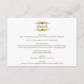 Zonnebloemen Boho Bloemen Trouwruimte Kaart (Voorkant)