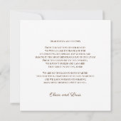 Zonnebloemen boho bruiloft bedankkaart (Achterkant)