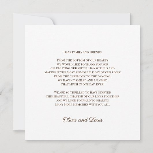 Zonnebloemen boho bruiloft bedankkaart (Achterkant)