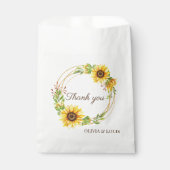 Zonnebloemen boho bruiloft bedankzakje (Voorkant)