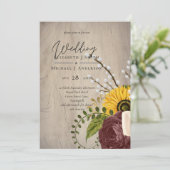 Zonnebloemen Bordeaux Marsala Goedkope Budget Brui (Staand voorkant)