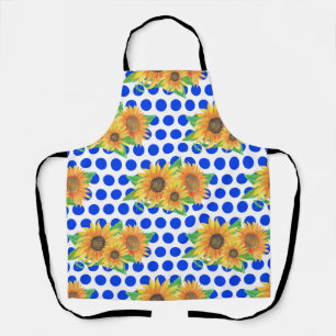 Zonnebloemen borduurwerk schort