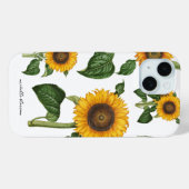Zonnebloemen Botanisch gebladerte groen Case-Mate iPhone Case (Achterkant (horizontaal))