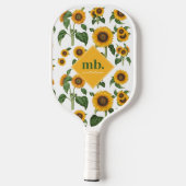 Zonnebloemen Botanisch gebladerte groen Pickleball Paddle (Achterkant)