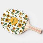 Zonnebloemen Botanisch gebladerte groen Tafeltennisbatje (Zijkant)