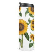Zonnebloemen Botanisch gebladerte groen Thermosbeker (Geroteerd rechts)