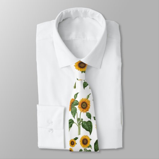 Zonnebloemen Botanisch groen Stropdas (Gebonden)