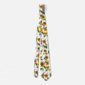 Zonnebloemen Botanisch groen Stropdas (Achterkant)