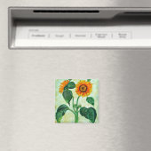 zonnebloemen Botanische Kunst Magneet (Insitu (Vaatwasser))