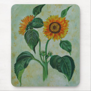  zonnebloemen Botanische Kunst Muismat