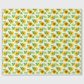 Zonnebloemen Botanische patroontuinbouwpartij Cadeaupapier (Vlak)