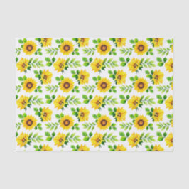 Zonnebloemen Botanische patroontuinbouwpartij Tissuepapier