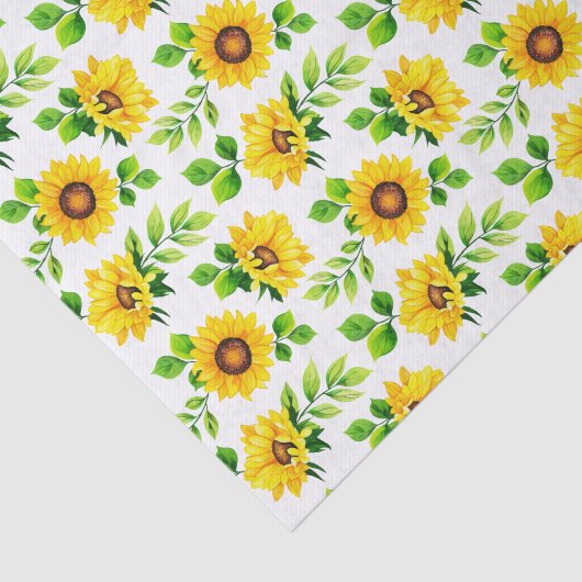 Zonnebloemen Botanische patroontuinbouwpartij Tissuepapier (Detail)