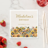 Zonnebloemen Boterfly Vrouwendag Servet (Insitu)