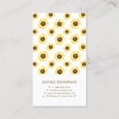 Zonnebloemen Bouquet in Mason Jar Country Rustic Visitekaartje (Achterkant)