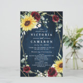 Zonnebloemen Bourgogne Rozen Weddenschappen bij de (Staand voorkant)