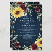 Zonnebloemen Bourgogne Rozen Weddenschappen bij de (Voorkant / Achterkant)