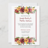 Zonnebloemen & Bourgondië Bloemendruppel Bourgondi Kaart (Voorkant)