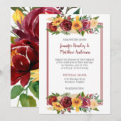 Zonnebloemen & Bourgondië Bloemendruppel Bourgondi Kaart (Voorkant / Achterkant)