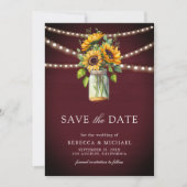 Zonnebloemen Bourgondië Metselaars Pot Foto Bruilo Save The Date (Voorkant)