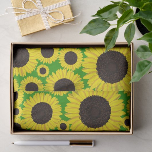 Zonnebloemen brengen 1-jarig Weefselpapier uit Tissuepapier (Geschenk)