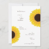 Zonnebloemen Bridal Showuitnodiging Kaart (Voorkant)