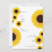 Zonnebloemen Bridal Showuitnodiging Kaart (Voorkant)