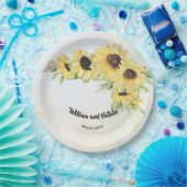 Zonnebloemen Bridal Weddenschap Papieren Bordje (Feest)