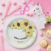 Zonnebloemen Bridal Weddenschap Papieren Bordje (Feest)