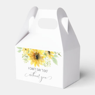Zonnebloemen Bridesmaid Voorstel Gift Box Bedankdoosjes