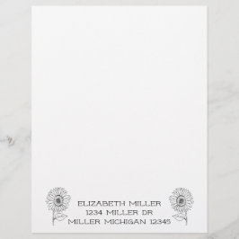 Zonnebloemen Briefhoofd