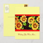 Zonnebloemen Briefkaart (Voorkant / Achterkant)