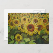 Zonnebloemen Briefkaart (Voorkant / Achterkant)