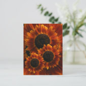 Zonnebloemen Briefkaart (Staand voorkant)