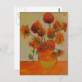 Zonnebloemen briefkaart (Voorkant / Achterkant)