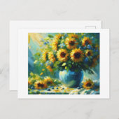 Zonnebloemen Briefkaart (Voorkant / Achterkant)