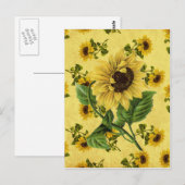  zonnebloemen briefkaart (Voorkant / Achterkant)