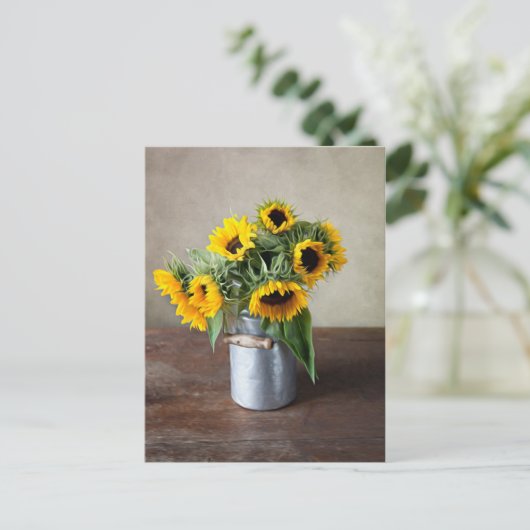 Zonnebloemen Briefkaart (Staand voorkant)