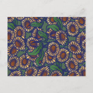 zonnebloemen briefkaart