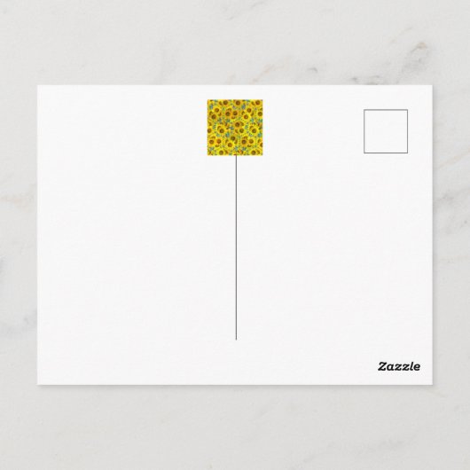 Zonnebloemen Briefkaart (Achterkant)