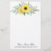 Zonnebloemen Briefpapier (Voorkant)