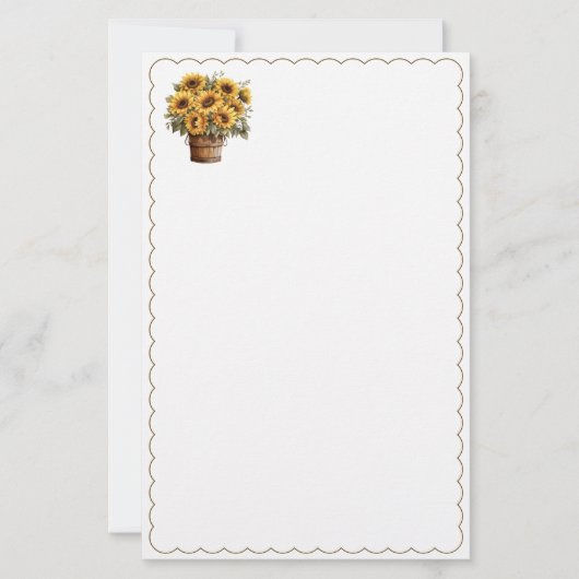 Zonnebloemen Briefpapier (Voorkant)