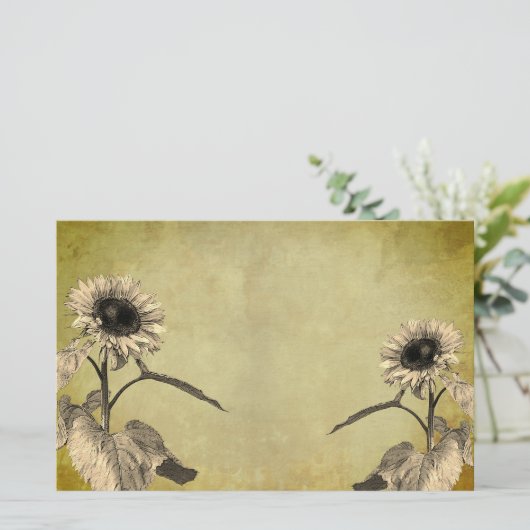  zonnebloemen briefpapier (Staand voorkant)