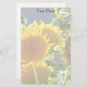 Zonnebloemen briefpapier (Voorkant / Achterkant)
