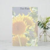 Zonnebloemen briefpapier (Staand voorkant)
