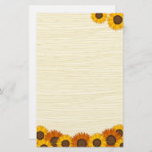 Zonnebloemen Briefpapier (Voorkant / Achterkant)