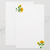 Zonnebloemen Briefpapier (Voorkant / Achterkant)